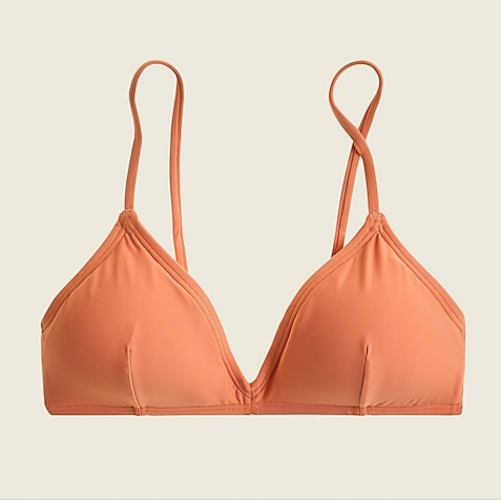 J.Crew plus french bikini top, 2X, orange